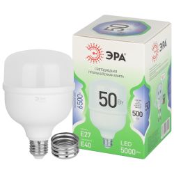 Лампа светодиодная ЭРА GREEN LINE LED POWER T100-50W-865-E27/E40 GL Е27/Е40 50 Вт колокол холодный свет | Лампы cветодиодные POWER