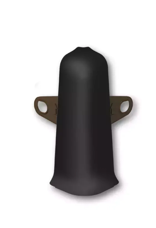 Угол наружный с крепежом для плинтуса 70мм "Деконика", 007 Черный