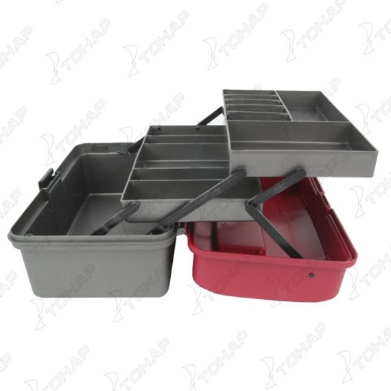 Ящик рыболова Helios двухполочный красный