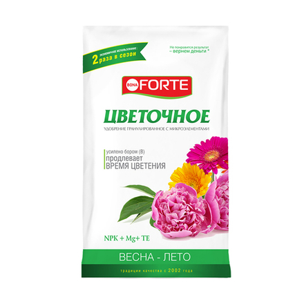 Удобрение гранулированное Bona Forte Цветочное, 1 кг