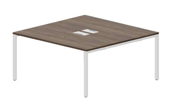 Составной стол Strike на 2 рабочих места 1580х1566х750мм (2 металлических аутлета)