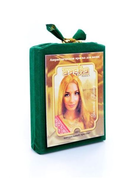 Аюрведическая краска для волос, Aasha Herbals, золотой блонд