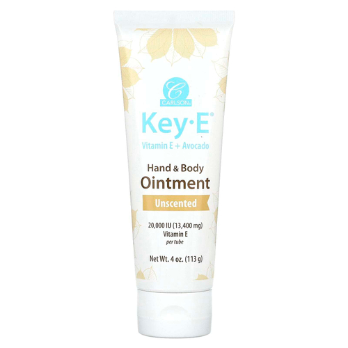 Carlson, Key-E, мазь для рук и тела, без запаха, 113 г (4 унции)