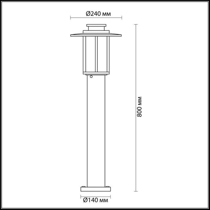 Уличный светильник 80 см Odeon Light 4047/1F