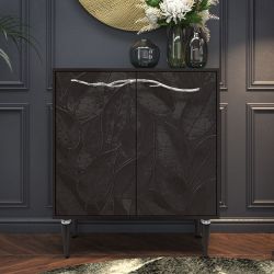 Комод Арт Колор leaves Классик Сильвер с 2 полками Терпкий коричневый