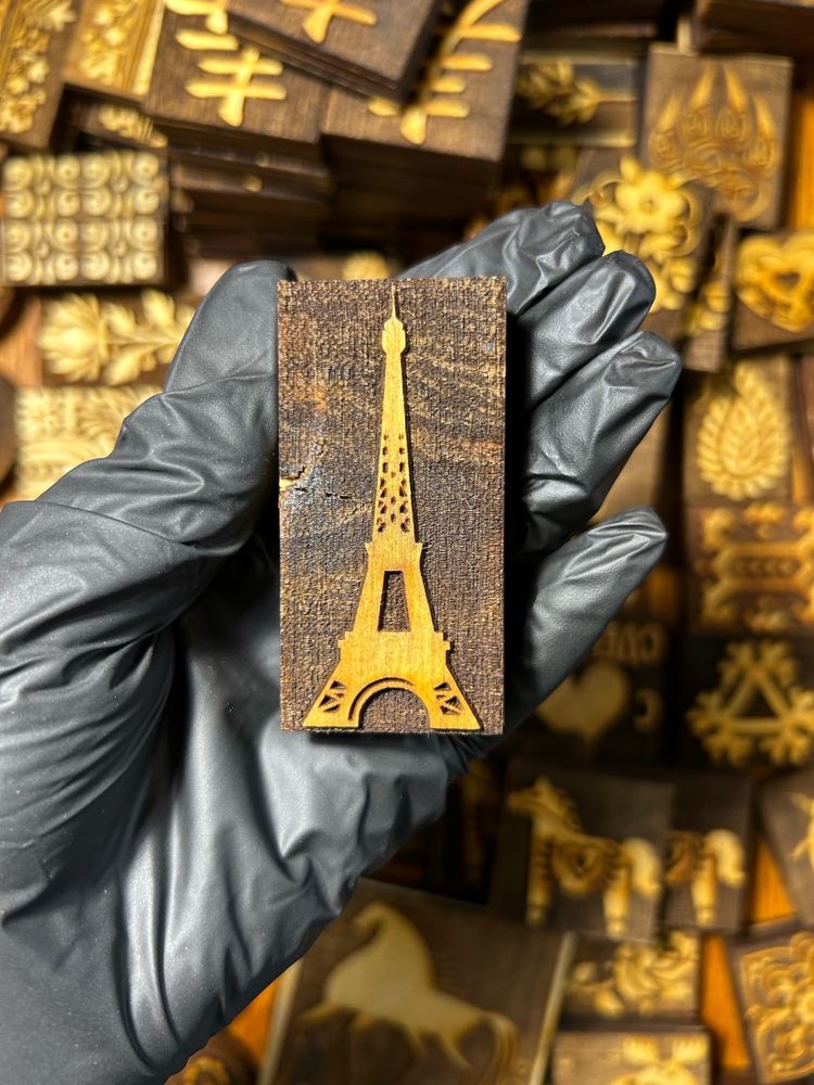 Деревянный штамп 064 (6.3x3.3 см)