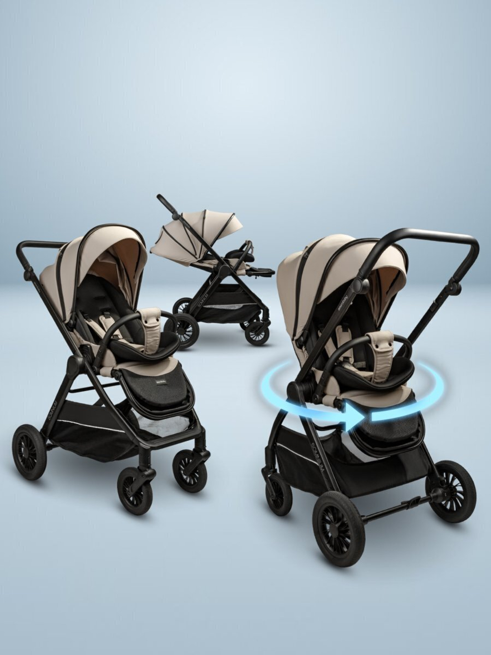 Прогулочная коляска с реверсивным блоком Amarobaby, Somnium