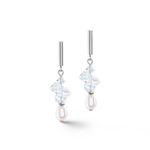 Серьги Coeur de Lion White-Silver 1124/21-1417
