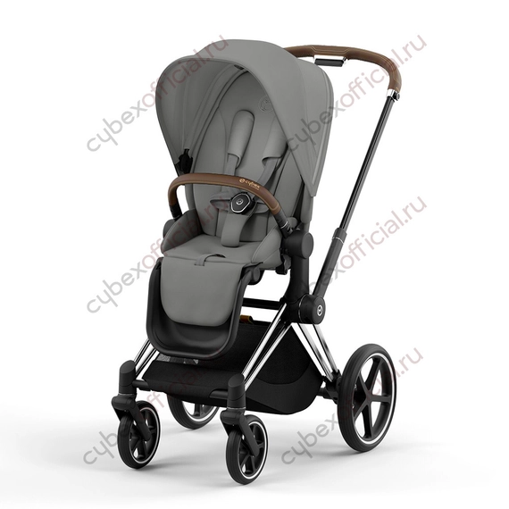 Прогулочная коляска Cybex Priam IV Mirage Grey шасси Chrome