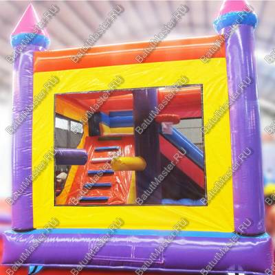 Коммерческий батут "Башня розовой феи", 4*3*4 м