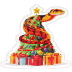 Наклейка на стекло «Елка» 20*20 см