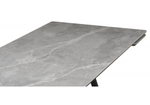 Керамический стол Woodville Вилсон 140(200)х80 серый мрамор larka grey, черный