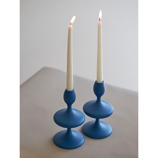 Подсвечник vivlend, 20 см, синий