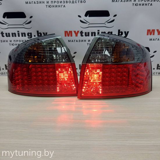 Задние фонари red smoke led для Audi A4 B6