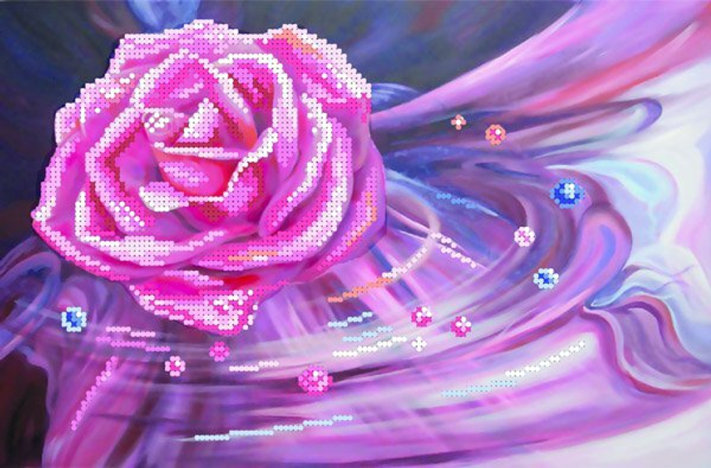 "Розовый водоворот"-4014 ткань с нанесенным рисунком