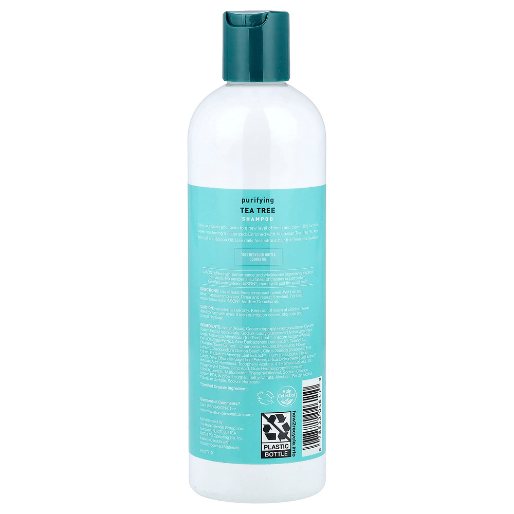 Jason Natural, Hair Remedies, очищающий шампунь с чайным деревом, 355 мл (12 жидк. унц.)