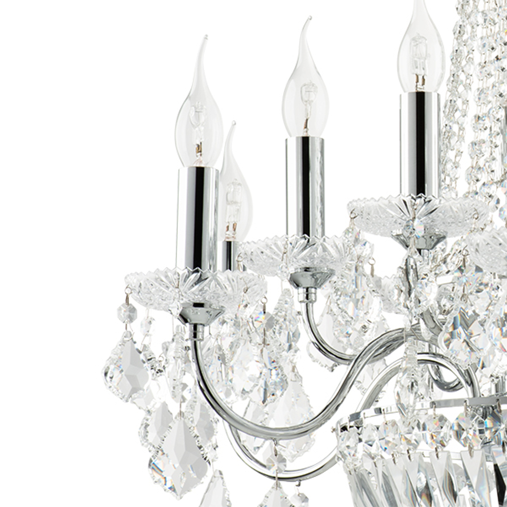 700164 Люстра подвесная CLASSIC 16х60W E14 ХРОМ