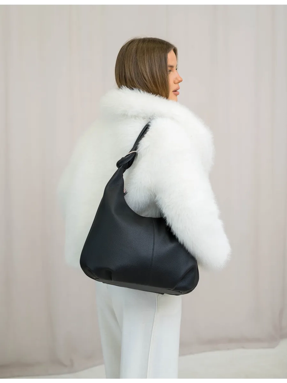 Сумка через плечо шоппер натуральная кожа