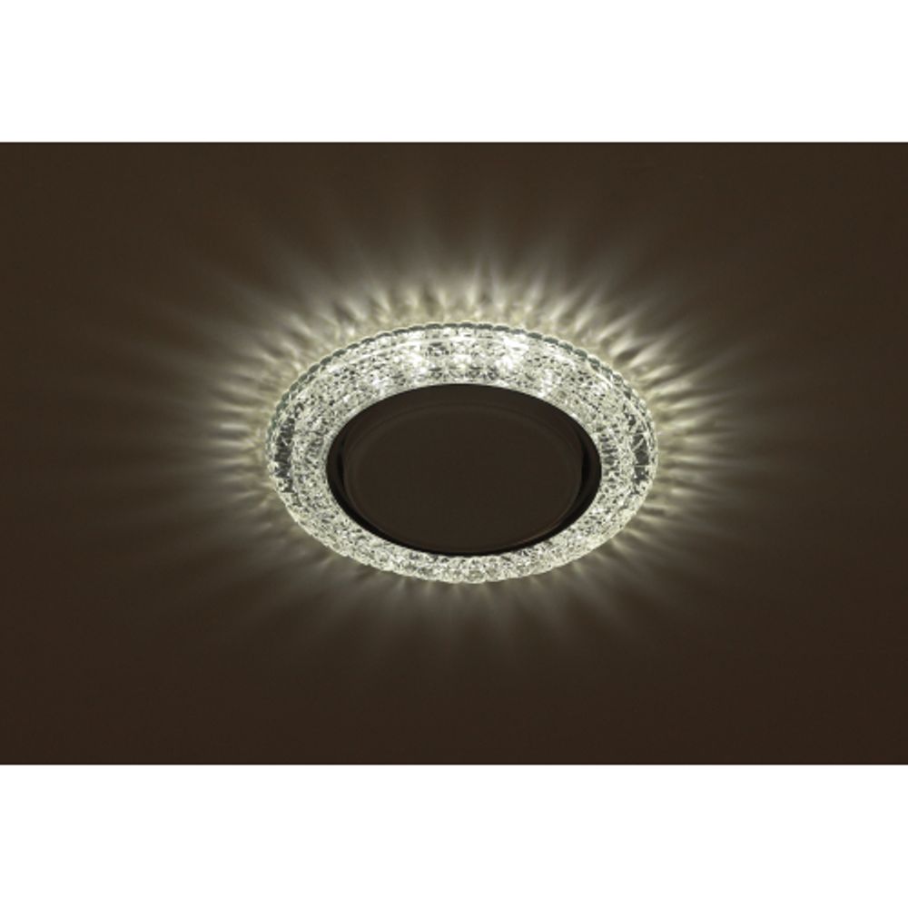 DK LD26 SL/WH Светильник ЭРА декор cо светодиодной подсветкой Gx53, прозрачный