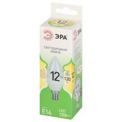 Лампочка светодиодная ЭРА GREEN LINE LED B35-12W-830-E14 GL E14 12 Вт свеча теплый свет | Лампы cветодиодные Свеча (B/C)