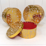 Коробка 25.5 х 11.5 см Набор 3 шт "Новогодняя" (Золотой)