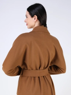 Пальто демисезонное длинное с поясом