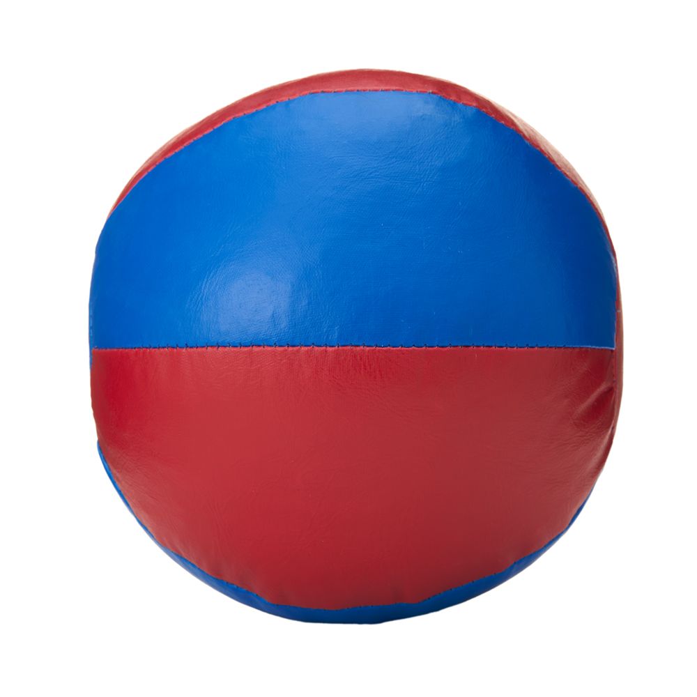 Медбол 3C144-K64, 2кг, иск.кожа, наполнитель резиновая крошка, диам. 19 см, маш сшивка, сине-красный