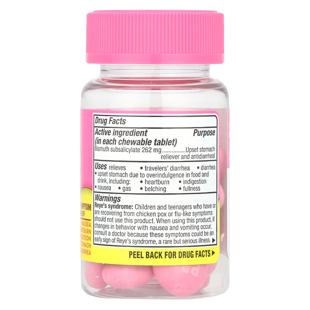 Pepto Bismol, Pepto Bismol®, жевательные таблетки, 24 жевательные таблетки