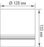 Накладной светодиодный светильник,23 Вт BARELL DL18484R23W1B Line