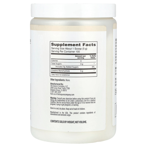 Isopure, Моногидрат креатина, без добавок, 500 г (1,1 фунта)