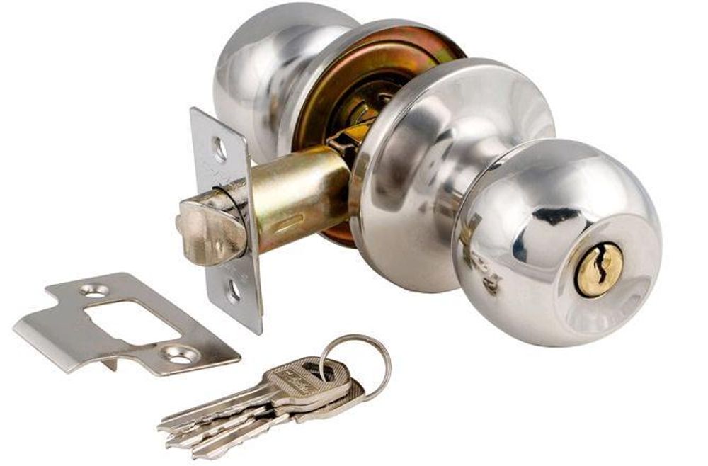 Защелка-Комплект  S-Locked 6072-01  CP круглая ключ/фиксатор ХРОМ /115265