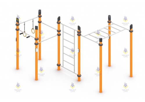Воркаут «3 турника, шведская стенка, кольца и рукоход»