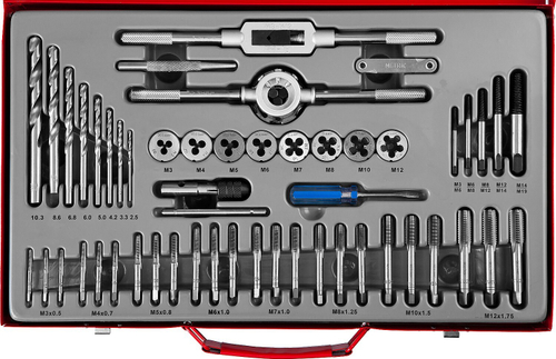 Набор метчиков и плашек ЗУБР ″Мастер″, сталь 9ХС, 52 предмета