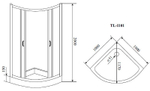 Душевой уголок Timo TL 100x100 TL-1101F профиль Хром стекло матовое