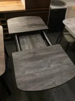 Стол пластик 1100*700 (подстолье прямое раздвижное венге)