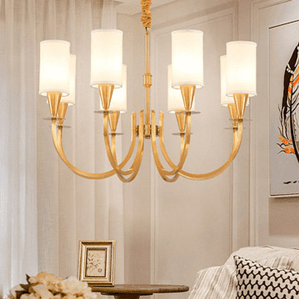 Люстра Cloyd LONSDALE C8 / Ø67 см - латунь (арт.10042)