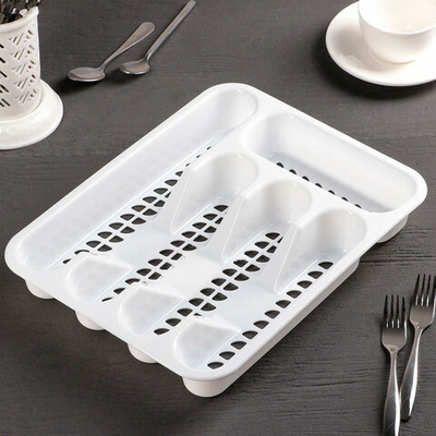 Лоток-вкладыш для столовых приборов сетчатый, белый