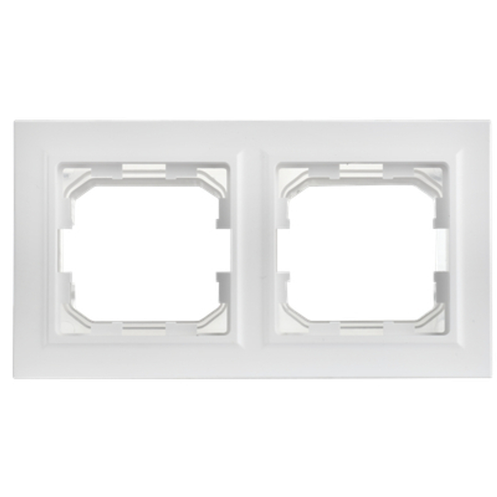 BRITE Рамка 2-местная IP44 РУ-2-БрАБ-44 арктический белый IEK
