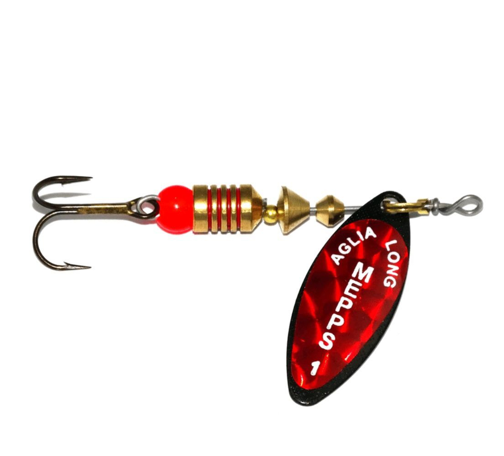 Блесна для рыбалки вращающаяся Mepps AGLIA LONG REDBO