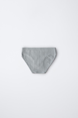 ZARA НАБОР ИЗ 3 БЕСШОВНЫХ РЕЛЬЕФНЫХ ТРУСОВ, РАЗНОЦВЕТНЫЙ