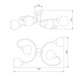 Потолочная люстра Eurosvet Tulia 30136/4 белый