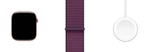 Apple Watch Series 10 46mm Rose Gold Aluminum Case with Plum Sport Loop (M/L)