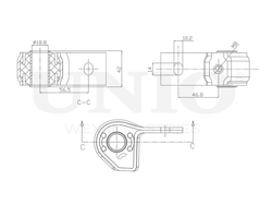 Сайлентблок задний переднего нижнего рычага UNIO RMP-20106
