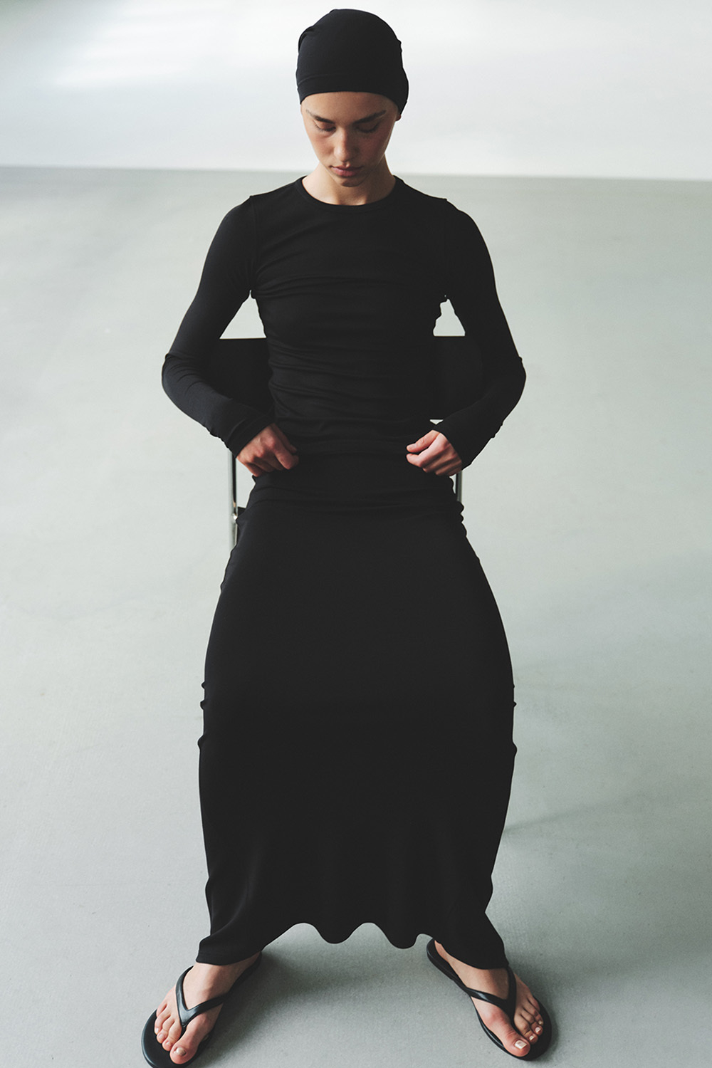 Лонгслив из модала GRACE Чёрный