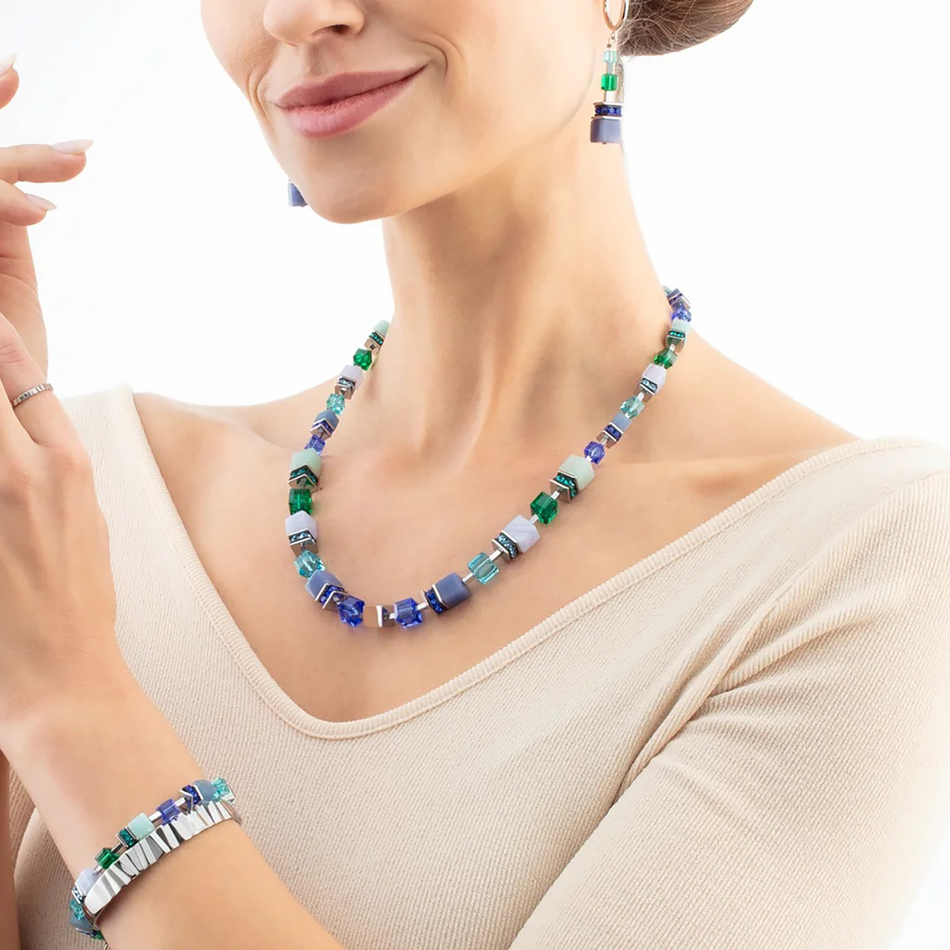Колье Coeur de Lion Blue-Green 3039/10-0705