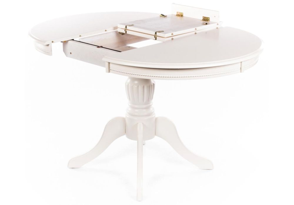 Стол раскладной Toskana 90(125)х90х75 молочно-белый