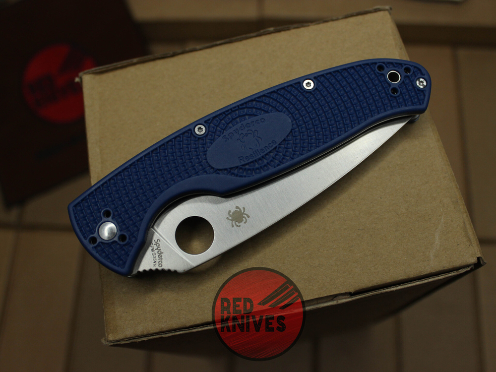 Нож Spyderco Resilience LTW P/S - рук. океанский синий, клинок полусеррейтор