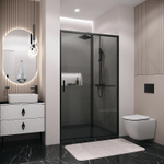 Душевая дверь Grossman Style 110 100.K33.05.110.21.10 профиль Черный матовый стекло тонированное