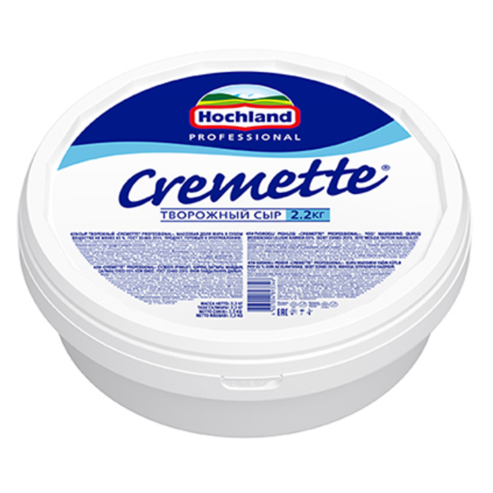 Сыр творожный HOCHLAND Cremette Professional 65%, 2,2 кг