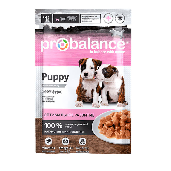 Влажный корм ProBalance PUPPY Immuno Protection для щенков 85 г (пробаланс)